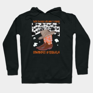 Two Things We Don't Chase Cowboys And Tequila rodeo Retro Clasic Hoodie